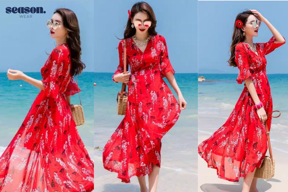 các kiểu váy đi biển mùa hè b