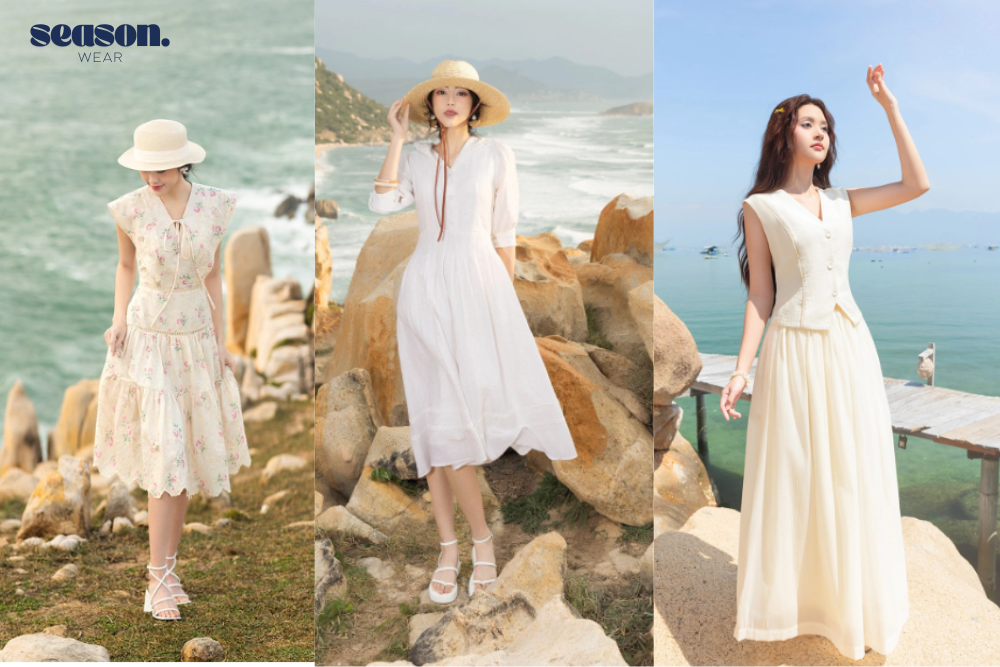 các kiểu váy đi biển mùa hè f